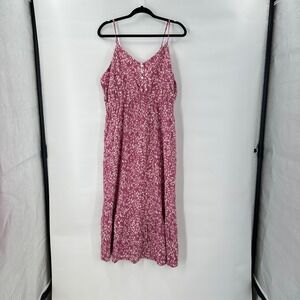 Cacique Sleep Floral Maxi Dress 18‎ 20 Pink Boho Summer Festival Flowy